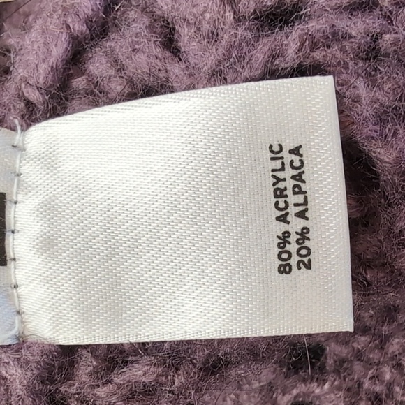 Nordstrom Caslon Purple Alpaca Blend Cardigan Sweater Size LP - Picture 4 of 8